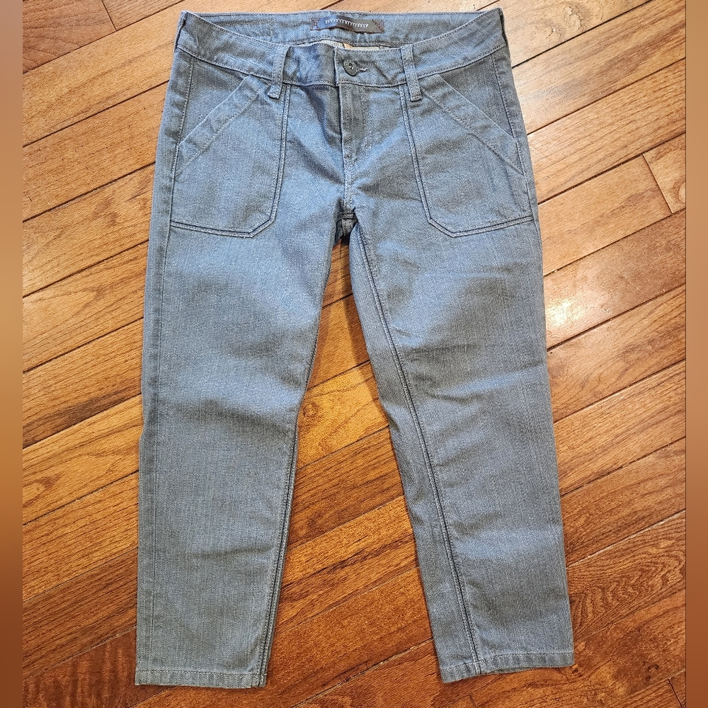 Yanuk Womens Crop Ankle Jeans Gray Size 28 Ins. 22.5"